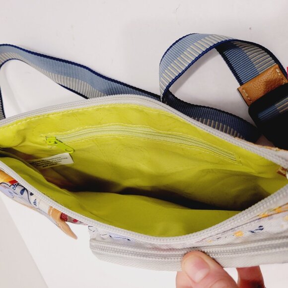 Lily Bloom Singing in the Rain Shoulder Fanny Crossbody Multi Pocket Purse Bag - Picture 3 of 7